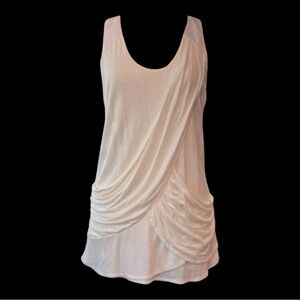 The Limited Womens Sleeveless Top White Scoop Front Drape Racerback Casual Sz L